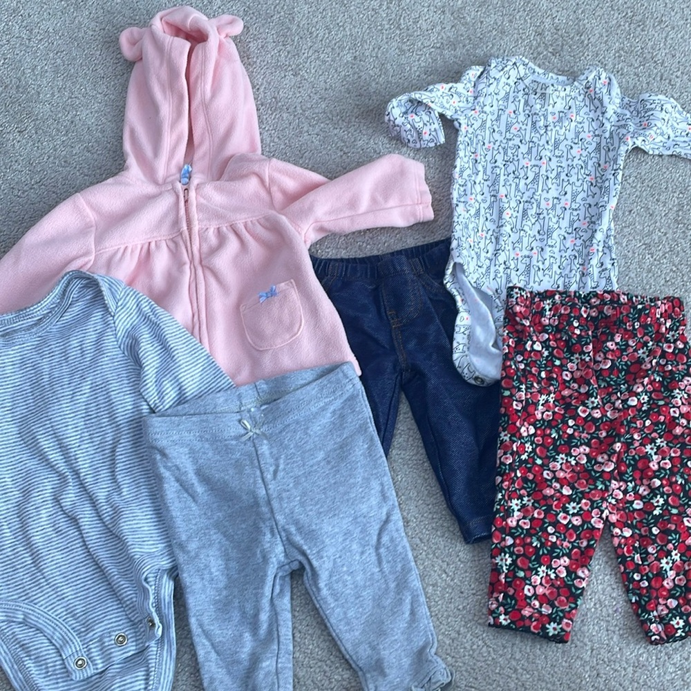 Lot of Baby Girl's Winter Clothes Size 3 Months
